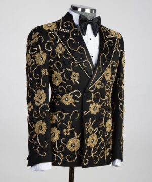 black-gold  Luxury Male suit