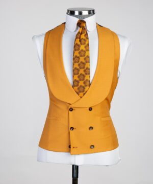 Golden yellow 3 piece  Male suit