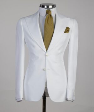 white 3 piece  Male suit