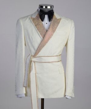 Cream Luxury Male suit