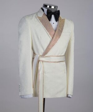 Cream Luxury Male suit