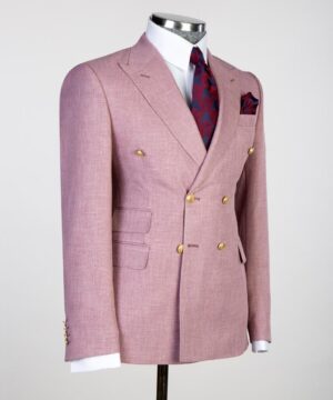 pink breasted suit for men