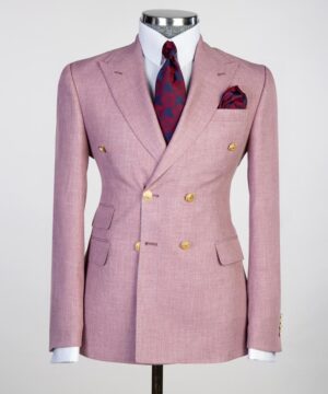 pink breasted suit for men