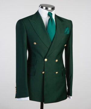 Forest Green breasted suit for men