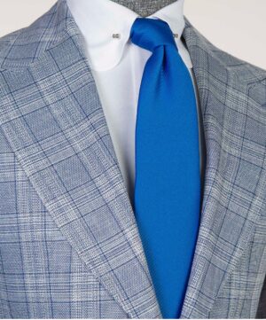 light gray stripped check  suit for men