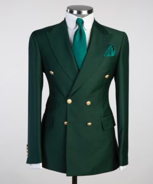 Forest Green breasted suit for men