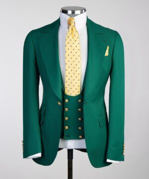 Forest green  suit for men