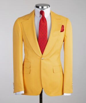 Yellow green  suit for men